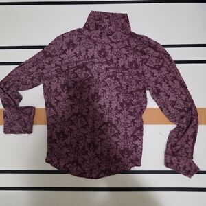 FREE PEOPLE Women's Purple Floral Long Sleeve Top